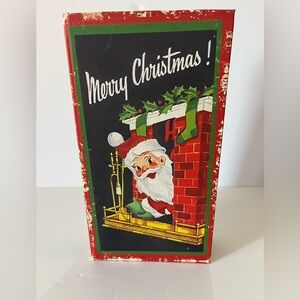 Merry Christmas Vintage Nostalgic look Santa Claus Stash Book Keepsake Box